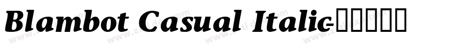 Blambot Casual Italic字体转换